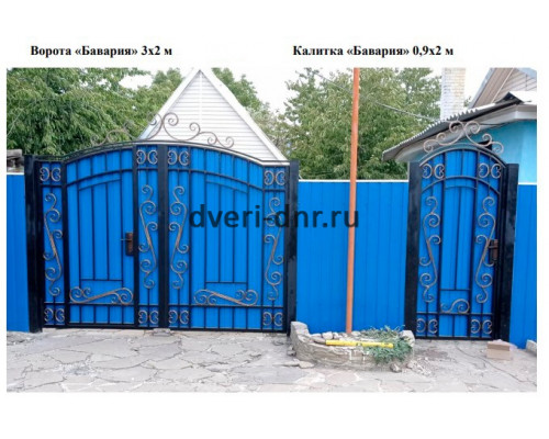 Ворота и калитка "Бавария" купить в Донецке, Макеевке ДНР, цена онлайн